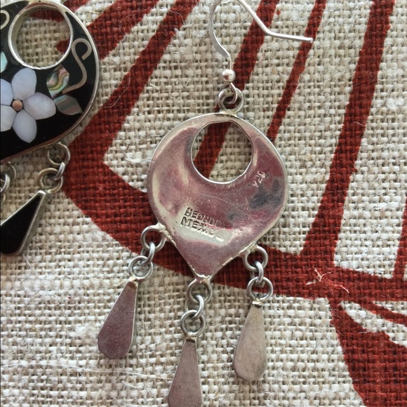 Vintage Mexico Silver 925, Dangle - Tear Drop Earrings 💞 - Picture 3 of 5